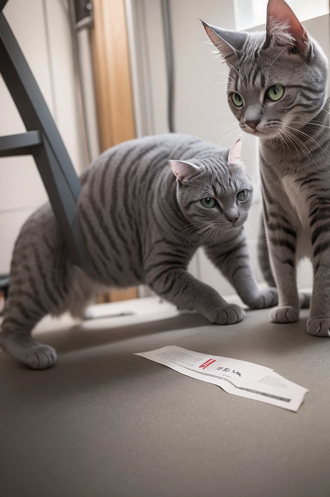 I want an image of a gray cat written underneath "sla prr"