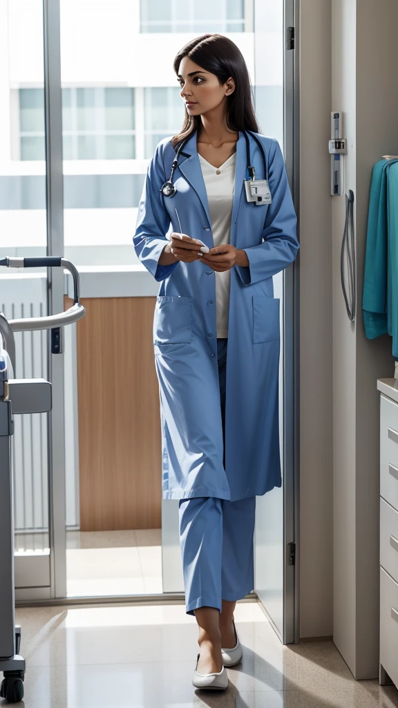 Laddy doctor women under 45 age standing in hospital