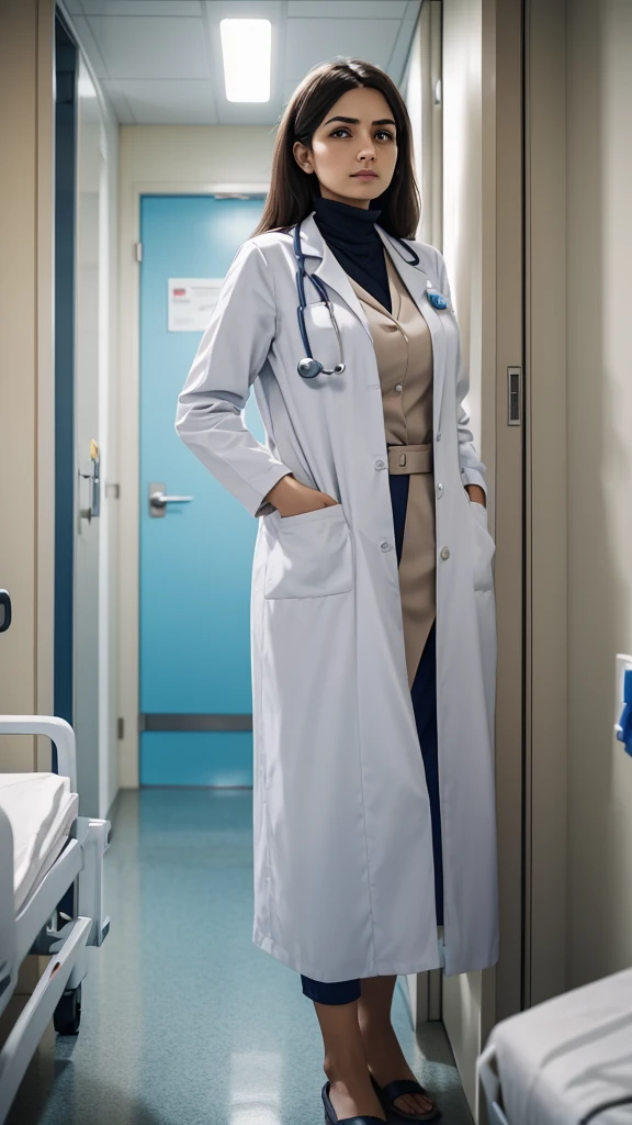 Laddy doctor women under 45 age standing in hospital 