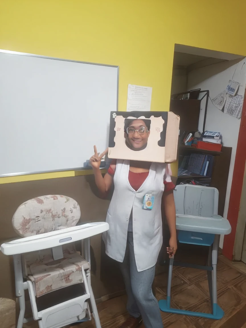 happy teacher , keep photo background .