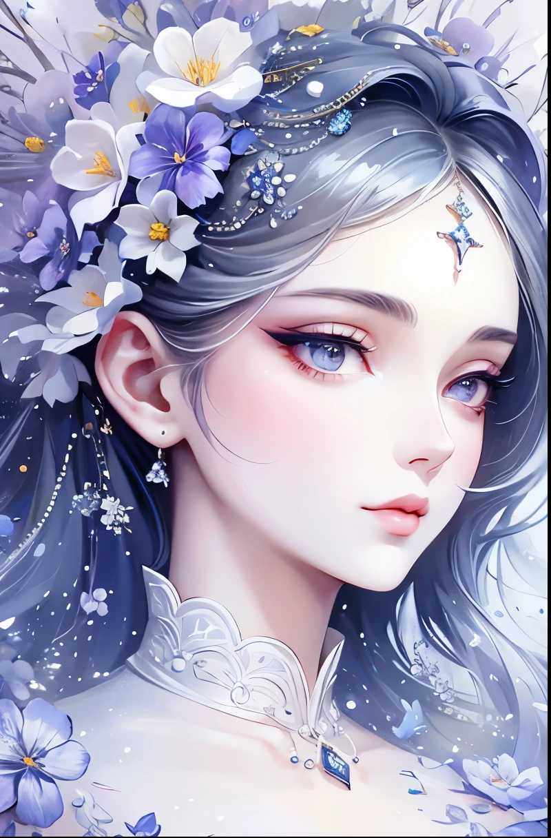 a beautiful girl, extremely detailed, highly detailed, intricate fractal art, 1girl, beautiful stars eyes, beautiful detailed lips, extremely detailed eyes and face, long eyelashes, Elegant Pose, cinematic lighting, Volumetric fog, dramatic colors, vibrant and vivid, photorealistic, 8K, best quality, masterpiece, official artwork, beautiful and aesthetic，Half-length portrait