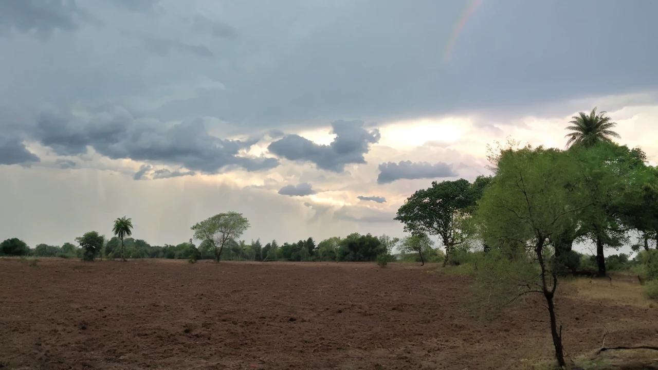 A breathtaking scene of a vibrant rainbow arching across the sky, as a powerful thunderstorm rages in the background, (best quality,4k,8k,highres,masterpiece:1.2),ultra-detailed,(realistic,photorealistic,photo-realistic:1.37),stunning landscape, dramatic sky, glowing rainbow, intense lightning bolts, lush greenery, dynamic clouds, vivid colors, cinematic lighting, atmospheric depth, realistic weather effects