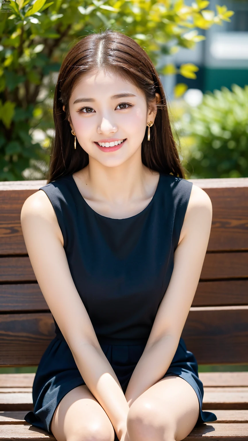 Frilled blouse、くりっとしたDoubleの目、Asian Beauty、Smiling Kindly、Have a tropical drink、Walking outside the park、Double、Long Hair、View here、
