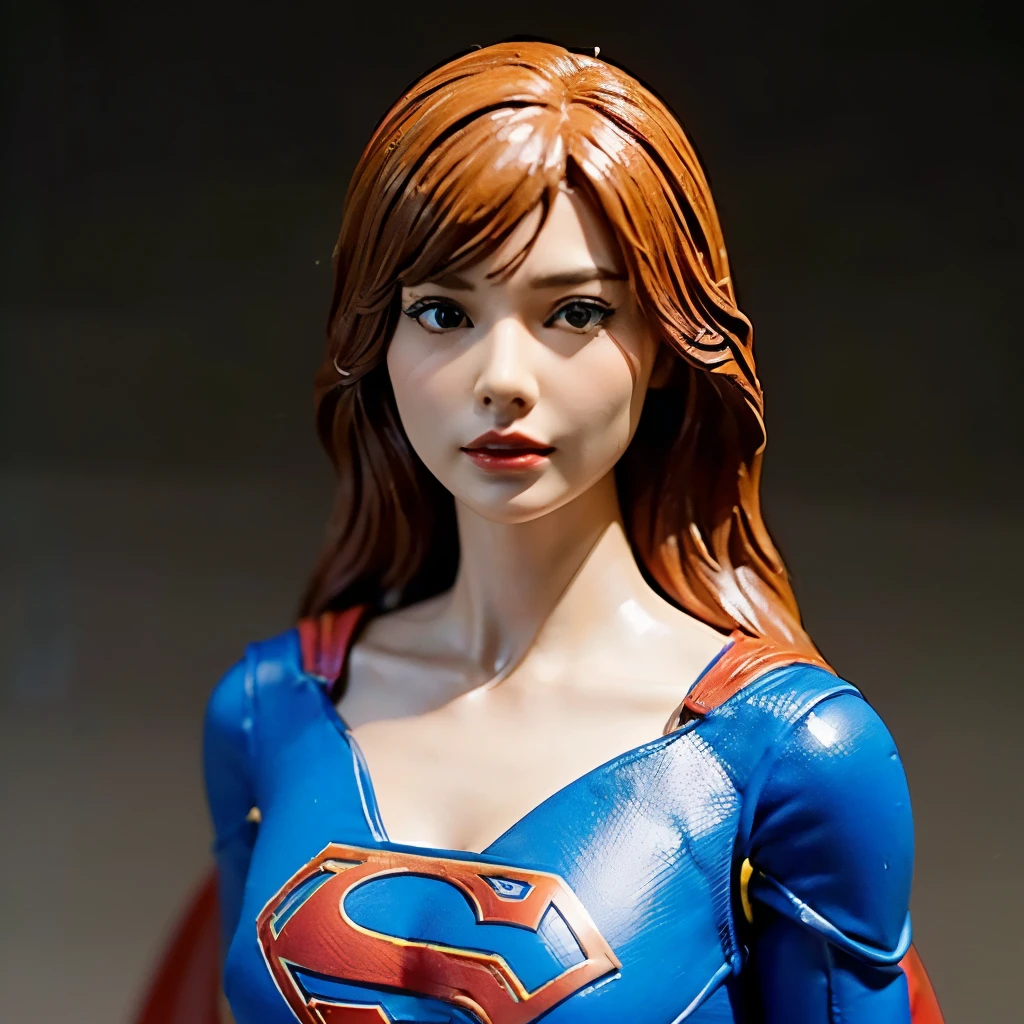 Supergirl、1/6th scale adult figure、正確なSupergirlのコスチューム、(大型ロボットのフィギュアとSupergirlのフィギュアを並べる:1.4)、(大型ロボットのフィギュアはSupergirlより少し背が高い:1.2)、(Supergirlのフィギュアはファイティングポーズ:1.5)、