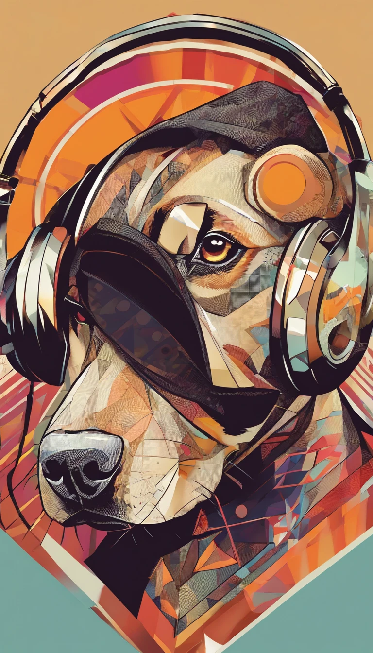 (nvinkpunk:1.2) (snthwve style:0.8) dog, pitbull, anthro, lightwave, sunset, intricate, highly detailed, headphone on neck
