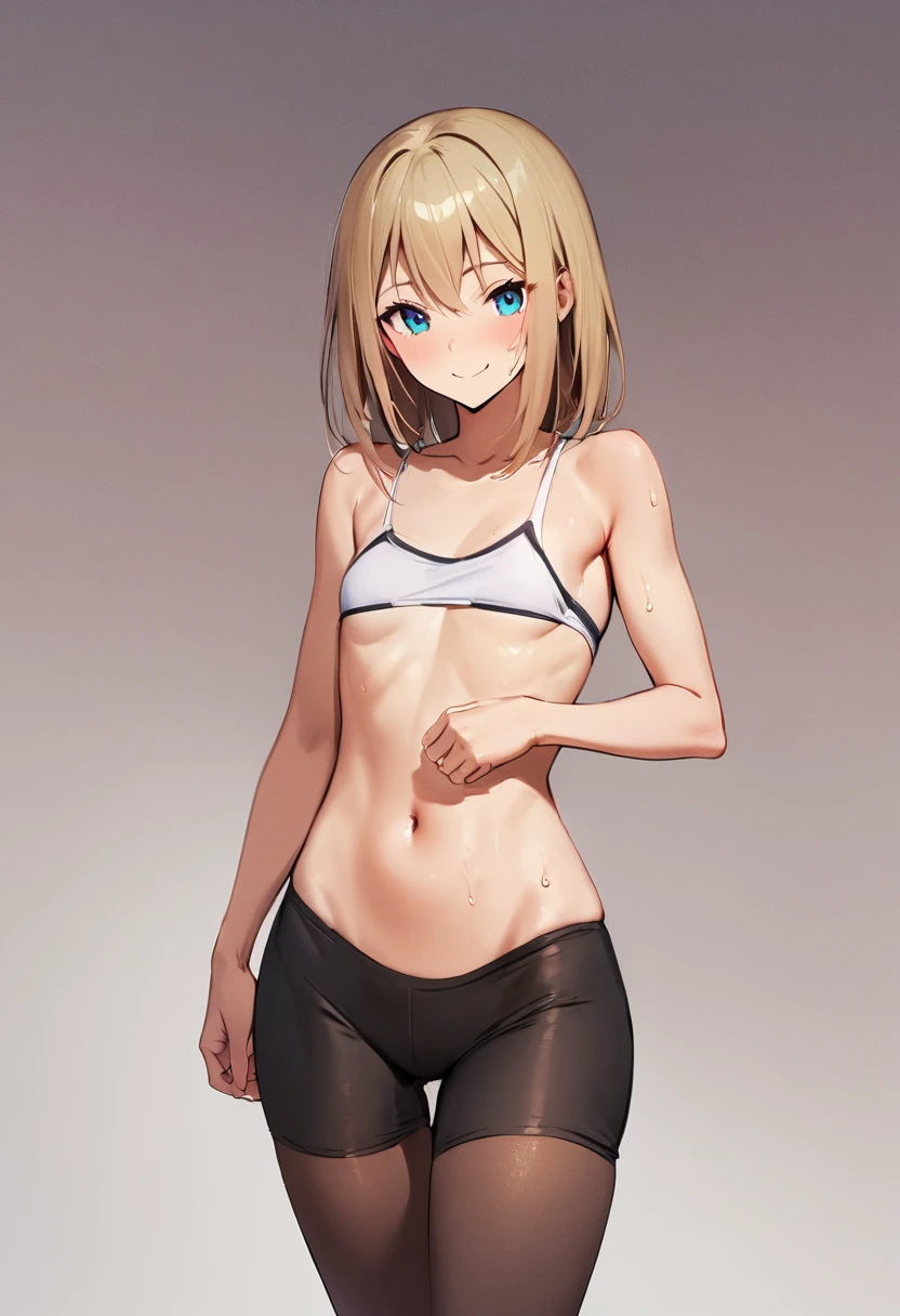 At the gym、exercise、Fitness、spats、training、Girl、Girl、Short、Younger、、Baby Face、Both eylat chest、refreshing、Innocence、smile、Dynamic Angle、Sweat、sports、Equipment、Wearing clothes、