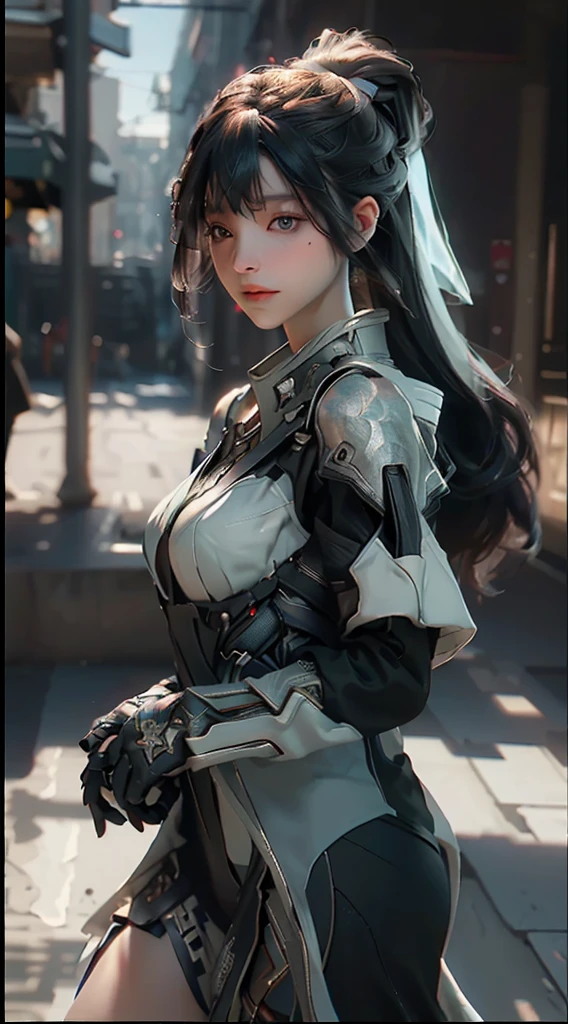 ((Best quality)), ((masterpiece)), (detailed:1.4), 3D, an image of a beautiful cyberpunk female,HDR (High Dynamic Range),Ray Tracing,NVIDIA RTX,Super-Resolution,Unreal 5,Subsurface scattering,PBR Texturing,Post-processing,Anisotropic Filtering,Depth-of-field,Maximum clarity and sharpness,Multi-layered textures,Albedo and Specular maps,Surface shading,Accurate simulation of light-material interaction,Perfect proportions,Octane Render,Two-tone lighting,Wide aperture,Low ISO,White balance,Rule of thirds,8K RAW,