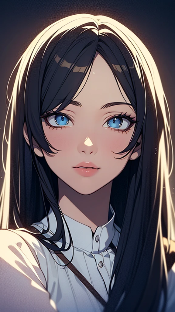 a beautiful anime girl, beautiful detailed eyes, beautiful detailed lips, extremely detailed face and portrait, long eyelashes, intricate hairstyle, soft lighting, detailed background, muted color palette, digital painting, highly detailed, 8k, masterpiece