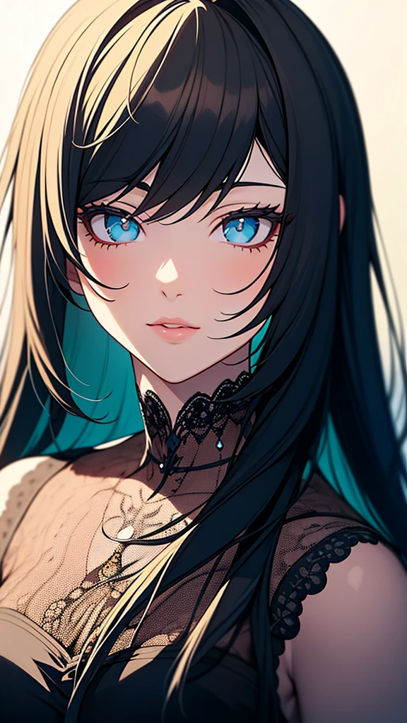 a beautiful anime girl, beautiful detailed eyes, beautiful detailed lips, extremely detailed face and portrait, long eyelashes, intricate hairstyle, soft lighting, detailed background, muted color palette, digital painting, highly detailed, 8k, masterpiece
