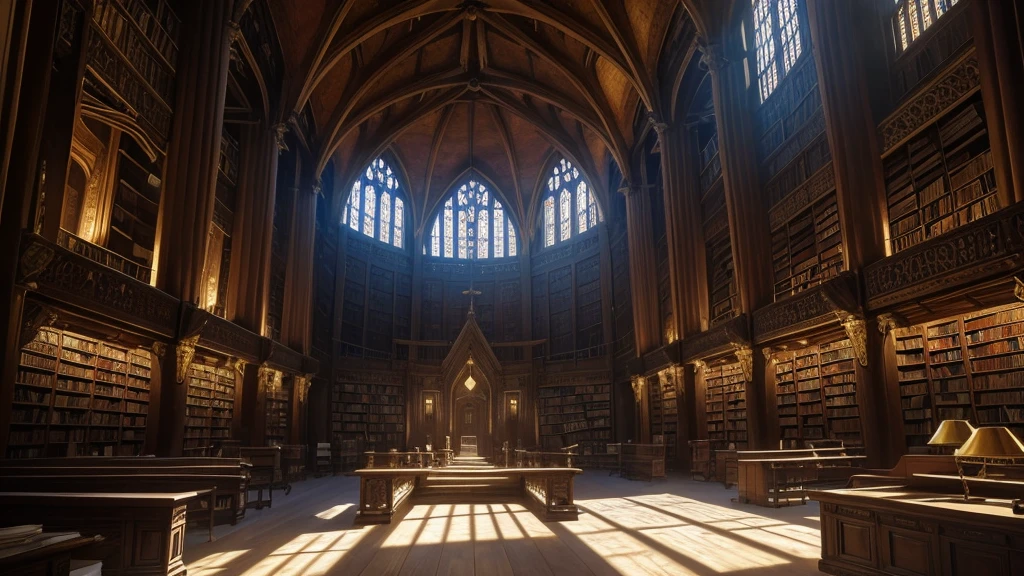  "Inside a cavernous library filled with shelves of ancient manuscripts and scrolls, each bound in leather and adorned with fading symbols of religious significance. Dust motes dance in the beams of sunlight filtering through high windows, illuminating open pages that reveal intricate illustrations of mythical realms and divine judgments. Scholars pore over these texts, deciphering the nuanced interpretations of death and the afterlife that have shaped cultural and spiritual identities throughout history."