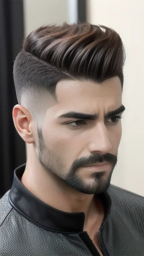 Yehuda men combed hair focus on face