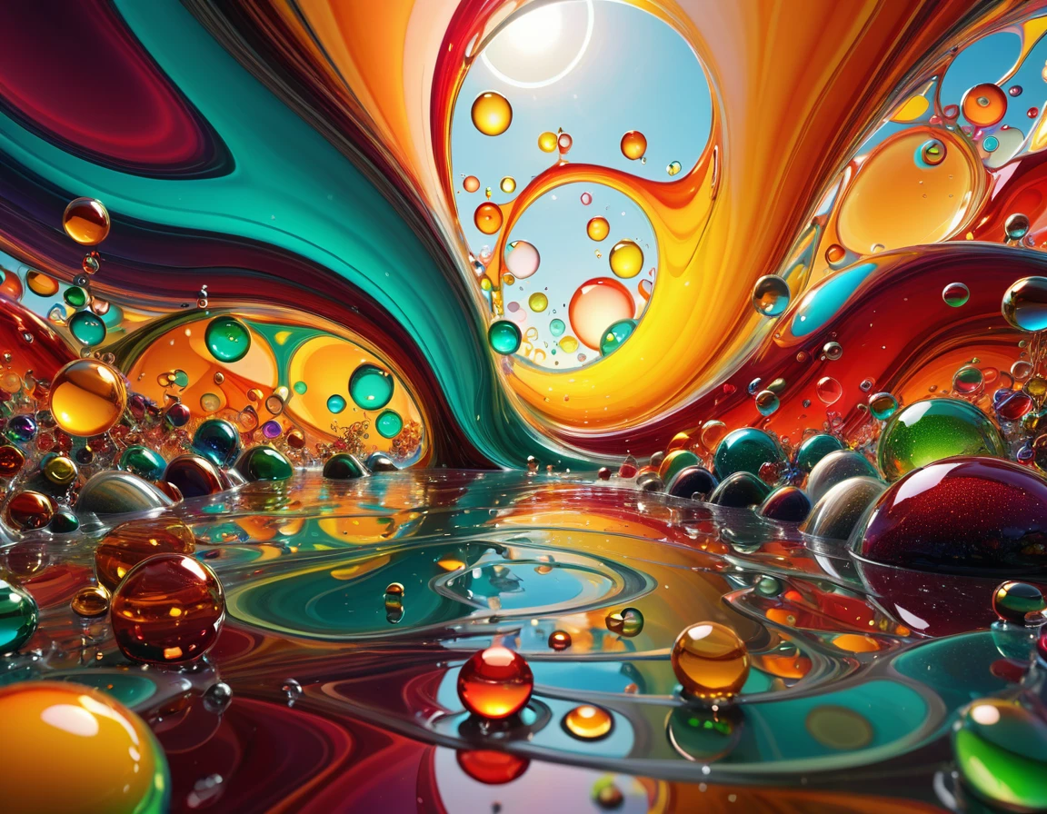 elegantism, insane detail, lighty and shiny beautiful voronoi swirl light chaotic vivid bold surreal landscape, in center pearly and reflective colorful Porcelain bubbles,dew,Organic 3D HD, [{one}({liquid plasma with {orange white brown green red ligh-red maroon yellow glossy topaz}plasma)[::2,expansive psychedelic background,realistic 4k ultra detailed, sharp focus,vibrant colors,high saturation,high contrast,very high resolution,Unreal Engine,HDR,8k,masterpiece,best quality