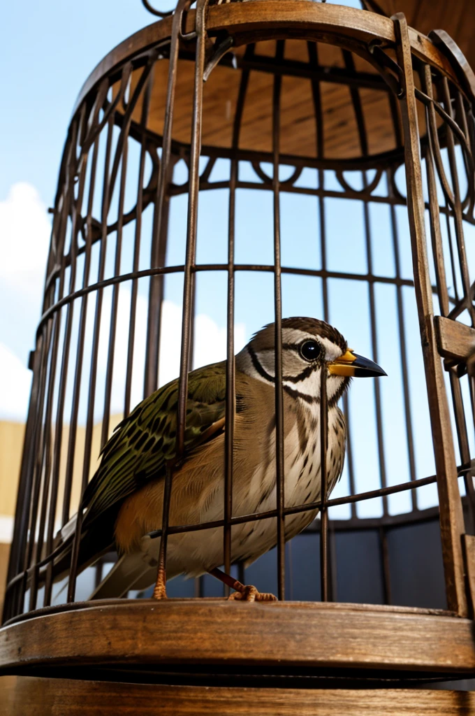 Bird in a cage