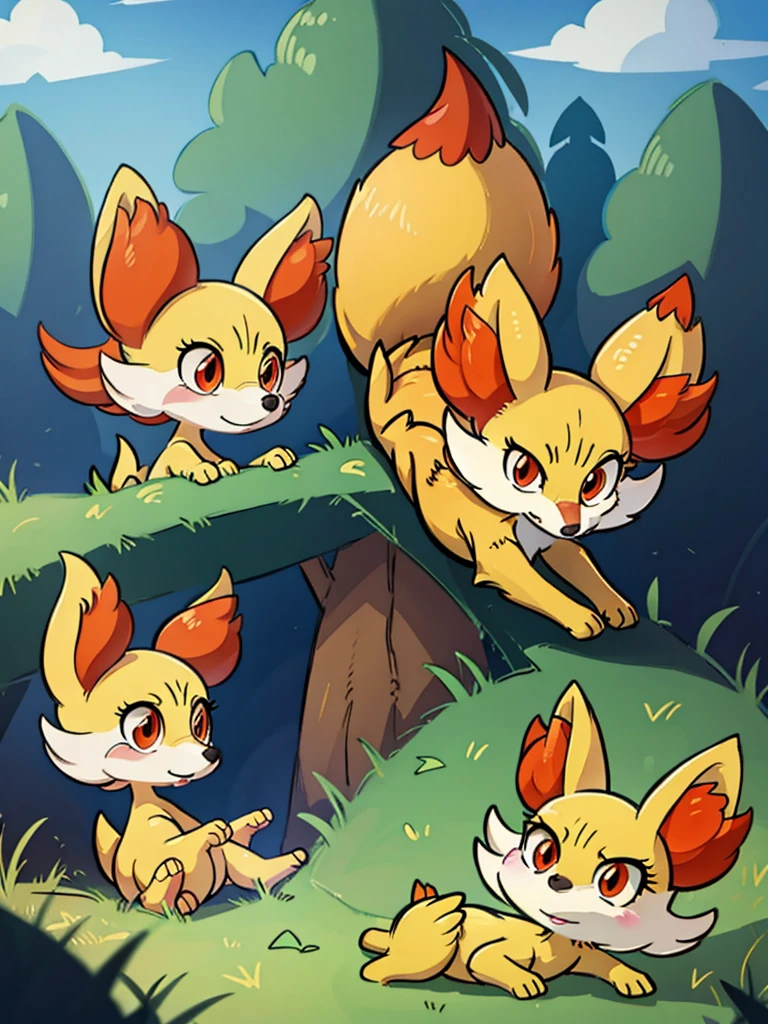 fennekin,grass