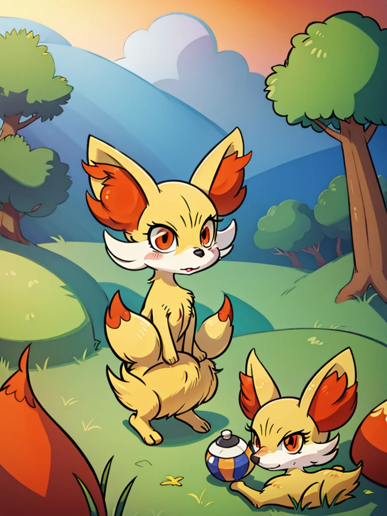 fennekin,grass