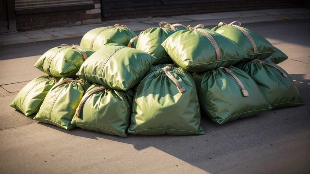 Money bags pile
