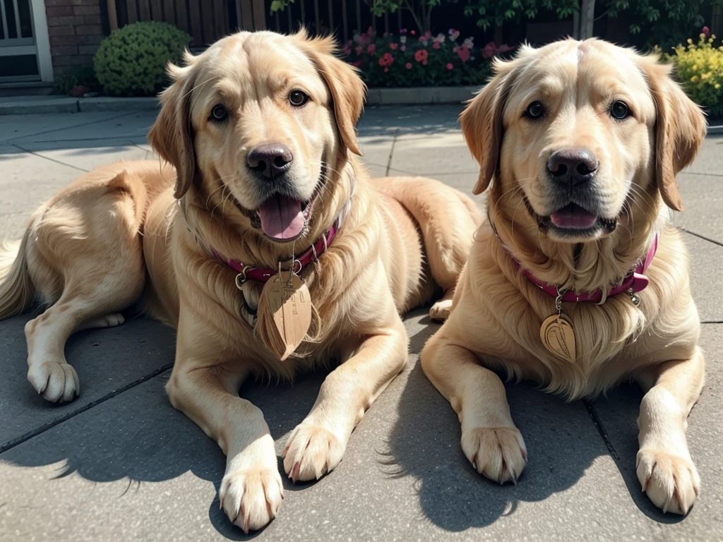 Golden Retriever therapy dog with a 