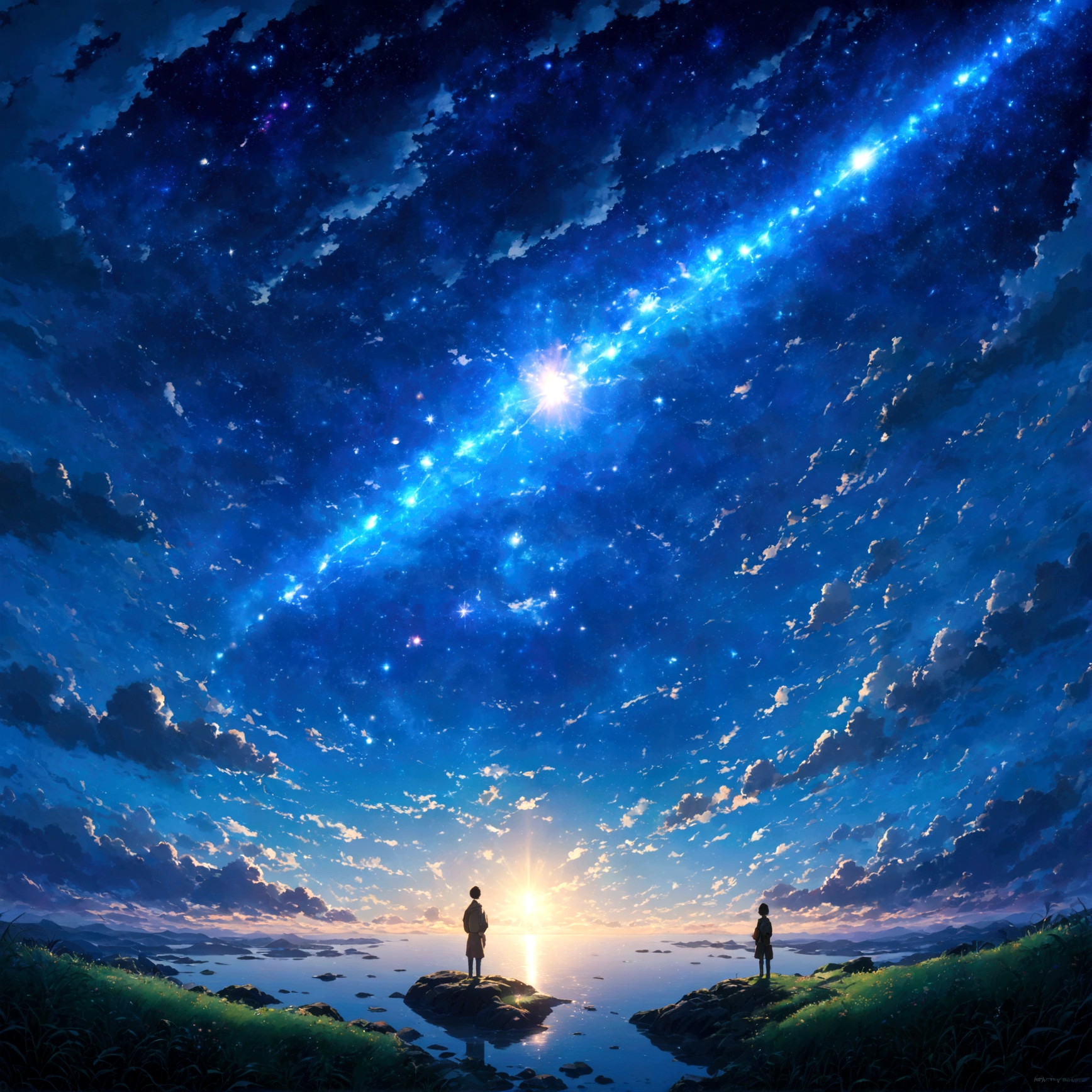 どこまでも続く漆黒のuniverse空間。There、Nothing but artificial light。ポツンと一台のuniverse船が、While emitting a small light、Floating quietly。Without knowing the destination or purpose、ただ暗黒のuniverseをさまよう姿は、Lonelyと不安を感じさせる。美しいAnime Scenery, Landscape painting, Beautiful digital painting, Andreas Rocha, Beautiful artwork illustration, Awesome Wallpapers, Raymond Han, Tall beautiful paintings, Studio Ghibli Makoto Shinkai, Beautiful Wallpapers, Anime Scenery, universe, Pitch black, universe船, Lonely