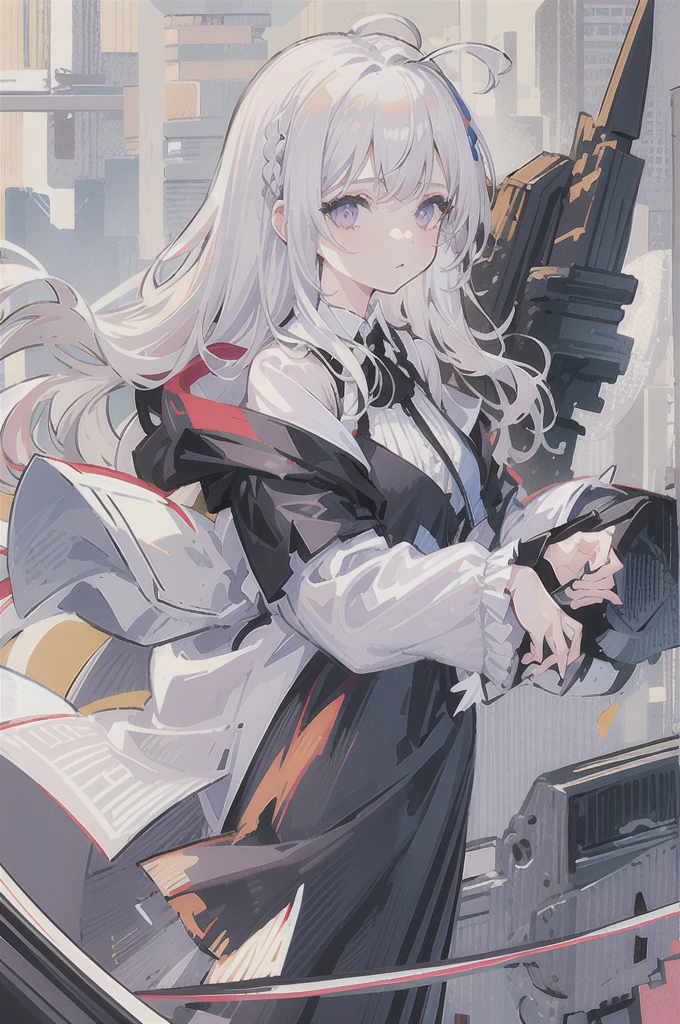 Kantai collection style, azur lane style, anime moe art style, Artistic cover, kantai collection arcade, kancolle, zerochan art, (Anime girl), from girls frontline, Smooth anime CG art, High Quality Anime Art Style, A scene from the《azur lane》videogame,Masterpiece, Best quality, 1girll