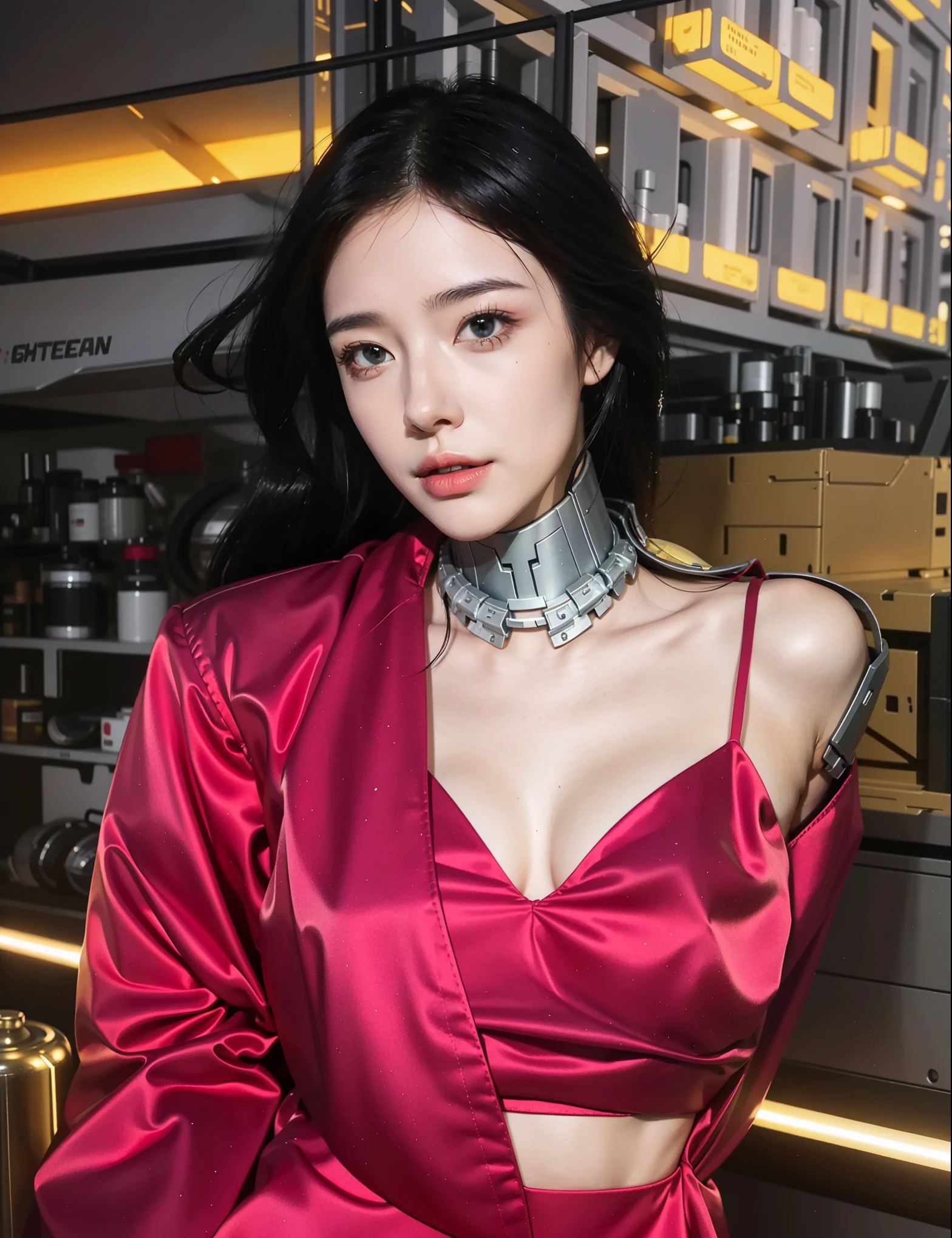 Futuristic high-tech style,best quality,Fairy Skin,(every time :1.2),eternal,Very detailed,Practical,high quality,Light,Light线追踪,Ultra HD,Upper Body, Future Iron Man Mech,shooting,Battery,Transmitter,Large caliber artillery,Rostlan 8K,Mecha Cyber Armored Girl,Wearing a cyberpunk technology helmet,Star Armor Helmet,With breathing Light,The armor of the future shines,Armed Cannon,High-tech armor,helmet,Future Space Warrior