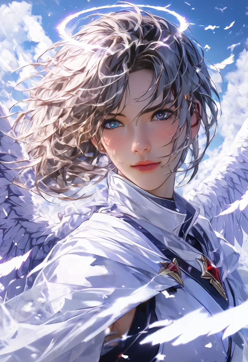 fallen Angel、Dark Angel、Fluttering in the wind、Have a big sword、(((masterpiece)), (highest quality), (Ultra-high resolution), (best quality), (ultra detail), depth、Realistic portrayal、SLR、Portrait