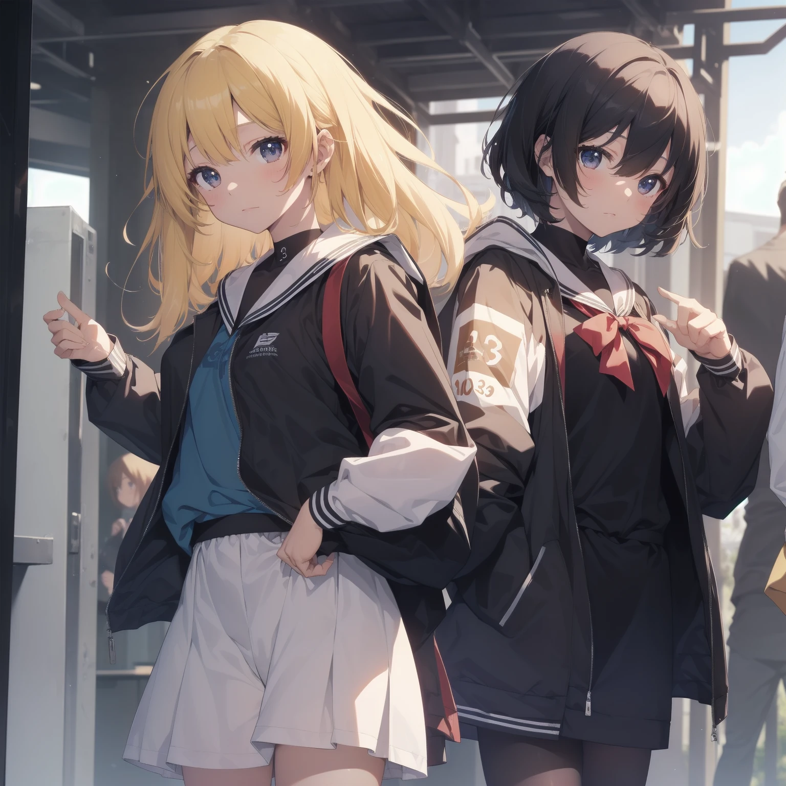 ultra-absurdres-Top quality by artist God, ultra-detailed, high resolution, anime moe artstyle, best anime 8k konachan wallpaper, pixiv contest winner, pool:2810, perfect anatomy,break, 1girl, (Please draw a girl walking sleepily to school alone. )break,(Solo,little female, -yeld:1.Full limbs, complete fingers,a junior hihort hair), short cut, flat chest, , small butt, small black eyes, beautiful detailed eyes, well-proportioned iris and pupils, expressive eyes, highres detailed hair, soft expression, salor school_uniform, sailor collar, serahuku, bow, pleated skirt,(Detailed Lighting), (Detailed background), in the School commute route. break,super detailed skin, Best cinematic lighting powered by famous artist, 8k,beauty illustration,photoshop_(medium),very aesthetic,break,((artist:toosaka_asagi )), artist:clamp ,artist:carnelian ,artist:kantoku ,
