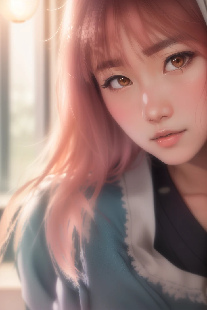 there is a woman that is looking at the camera, Chiho, Another close-up of Iwakura, Kotegawa Yui, Hole in the Motto, kimi takemura, Portrait of a Japan ager, anime. Soft lighting, shikamimi, Realistic young gravure idol, Tadashi Nakayama, Yasumoto Oka