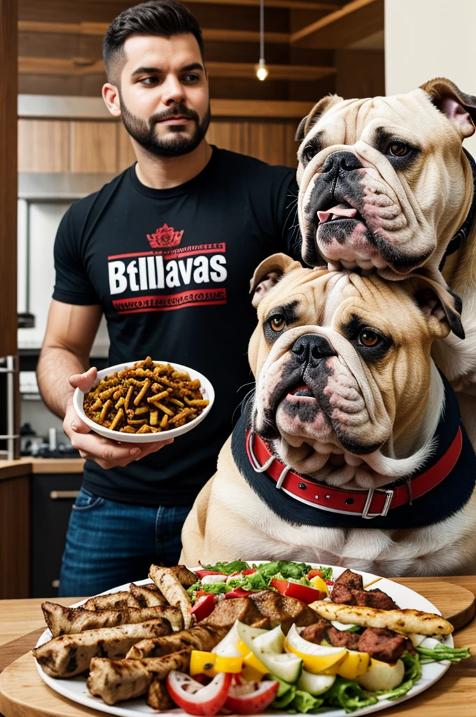 Bulldog with kebab