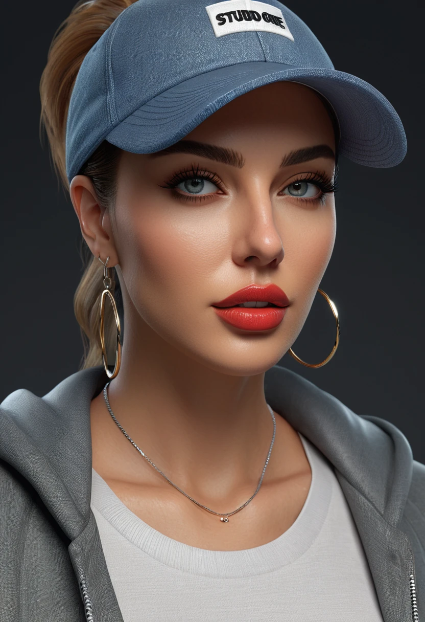 a woman walking, streetwear clothes, detailed face, detailed eyes, detailed lips, detailed nose, detailed face, realistic, photorealistic, 8k, best quality, masterpiece, ultra-detailed, extremely detailed, professional, vivid colors, studio lighting, physically-based rendering