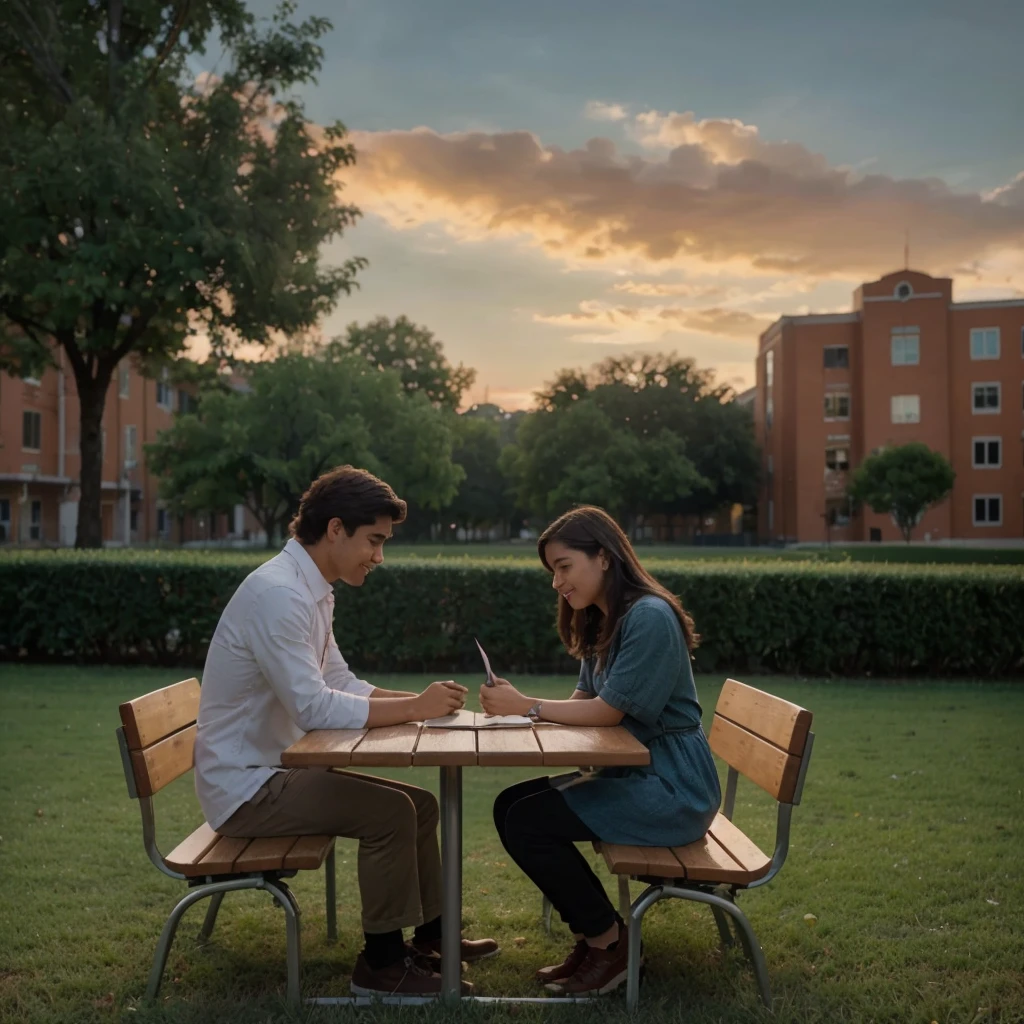 Creating an animated video about Ana and Carlo's sad love story sounds like a beautiful project. Here are some suggestions for images or scenes you could use for different parts of the story:
1. **Introduction Scene**:
- A college campus with students walking around.
- Ana and Carlo meeting at a campus event.
- Images of Ana reading a book and Carlo working on a laptop.
2. **Developing Relationship**:
- Ana and Carlo studying together in a library.
- Walking hand in hand through a park.
- Sharing a meal at a cozy café.
- Carlo surprising Ana with a handwritten poem.
3. **Dreaming About the Future**:
- Ana and Carlo sitting on a bench, talking and laughing.
- A dreamy sequence of a wedding, a home, and children playing.
- A sunset scene with Ana resting her head on Carlo's shoulder.
4. **Ana’s Diagnosis**:
- Ana looking worried in a doctor's office.
- Carlo holding Ana's hand while she lies in a hospital bed.
- Medical equipment and hospital scenes.
5. **Carlo's Efforts to Save Ana**:
- Carlo organizing a fundraiser or speaking at an event.
- Carlo and Ana meeting with various doctors.
- Carlo sitting by Ana’s bedside, looking hopeful yet worried.
6. **Ana’s Condition Worsens**:
- Ana looking more frail, but Carlo still by her side.
- A nighttime hospital scene with Carlo holding Ana’s hand.
- A tearful goodbye scene with Ana whispering to Carlo.
7. **After Ana's Passing**:
- Carlo sitting alone in Ana’s hospital room.
- A funeral scene with Carlo looking at Ana’s photo.
- Carlo finding Ana’s old poems or diary.
8. **Carlo Moving Forward**:
- Carlo graduating from college, holding his diploma.
- Carlo traveling to different beautiful locations (e.g., mountains, beaches, cityscapes).
- Carlo living his life, but with occasional glimpses of memories with Ana (e.g., looking at their old photos).
9. **Conclusion**:
- Carlo at a sunset, reminiscing about Ana.
- A montage of their hap