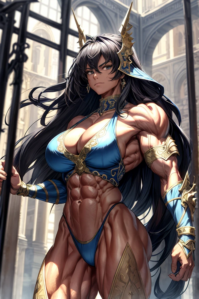 (Best lighting) , (Very intricate details) , 4K Integration, (Super fine CG: 1.2) , (8K: 1.2),(original), (masterpiece) , (Highest quality),(masterpiece:1.4),Anime-ish high quality,(masterpiece),masterpiece, Highest quality, Absurd,((Masterpiece, 4K, 8K, High resolution)),(masterpiece), (Highest quality), (Super detailed), (Very delicate and beautiful), ((Cowboy Shot)), 1 female,
, ((bodybuilder:1.5)),Temple Background,((Beautiful woman)),((Woman warrior)),(((From the ankle up:1))),from frontknight girl,Brave and resolute attitude,((Metal armor)),(Sturdy Armor),(Metal armor shaped like pectoral and abdominal muscles)、Metal Reflection,Castle Background,medieval setting,Soft sunlight,Fluttering Cloak、Brave pose,Strength and elegance,Solemn atmosphere,Powerful aura,Stoic expression,Determined jawline,Women who are bigger than men、Huge muscular physique,Protruding veins,Strong arms with bulging biceps、Six-pack、Muscular々Legs、Overflowing with incredible strength、Graceful Movement,A commanding presence,Poses that show off their monstrous power,Dynamic configuration,Vibrant colors,Perfect balance,Light and shadow contrast,Down to the smallest thread,Sharpen highlights and shadows,Impressive level textures,Sharp focus,Rich and realistic backgrounds,Magnificence and grandeur,Heroine of the Kingdom,Legendary Warrior,Inspiring and majestic,Dignified and fierce,Guardian of the kingdom,Unstoppable courage,Divine Destiny,Indomitable spirit,Unforgettable beauty,Unwavering Strength