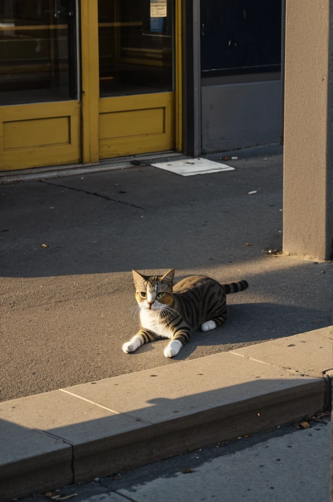 A homeless cat