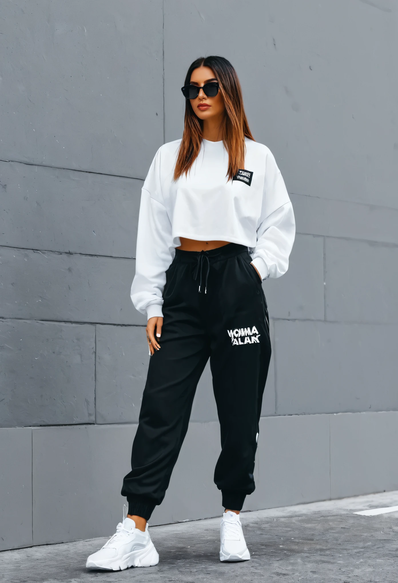 woman walking, roupas streetwear