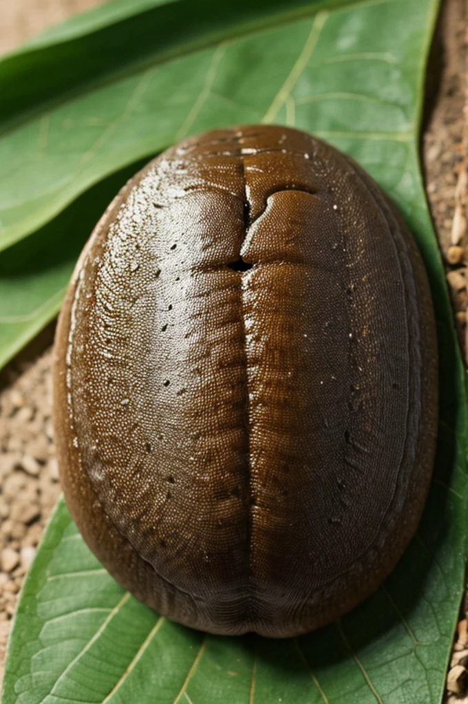 a slug that has a face of a chinese person