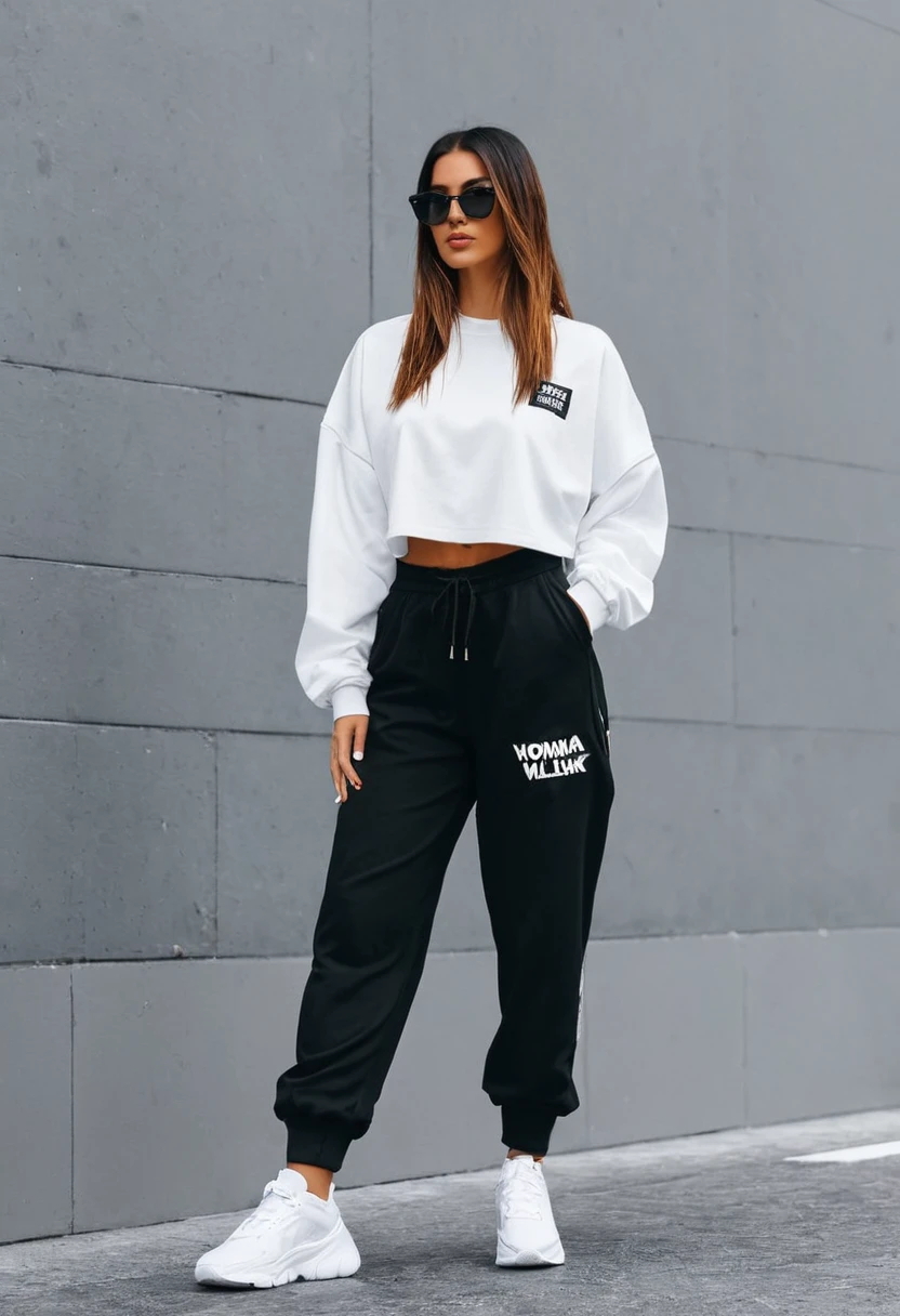 woman walking, roupas streetwear