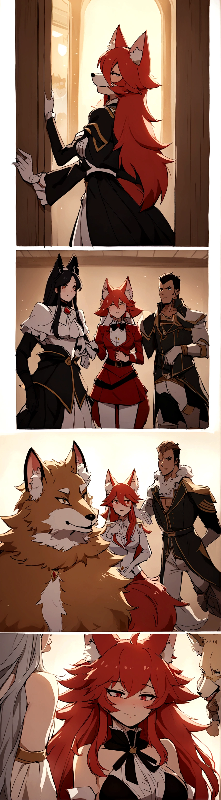 desenho de um homem com cabeça de red fox e saia, uma antropo red fox , red fox e arbusto, long haired humanoid furson, gorgeous werefox furson, Cramped, furaffinity furson, uma linda senhora red fox, red fox antropomórfica, furson commission, furson art, furson!!!!, red fox