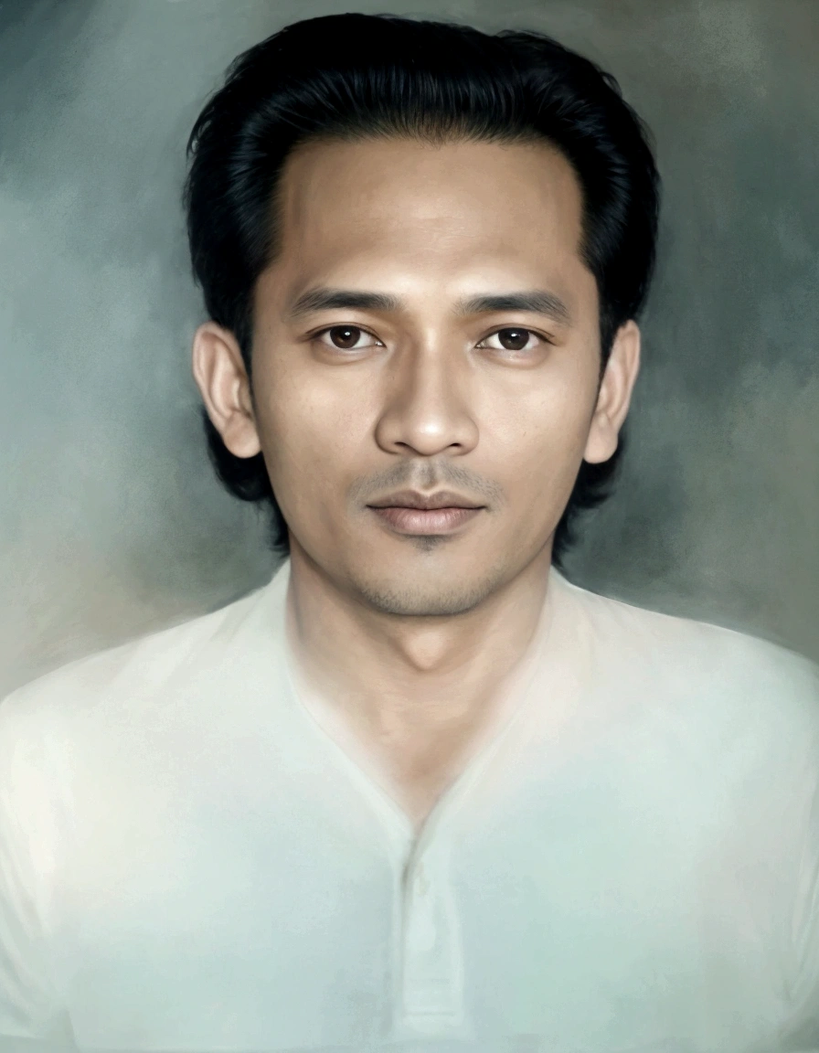 there is a man that is posing for a picture in a picture, a photo of a man, potrait, ramil sunga, photo of a man, shirt polo white, jose miguel roman frances, mohamed chahin, around protrait, 4 0 years old man, thawan duchanee, full protrait, raden saleh, portait image