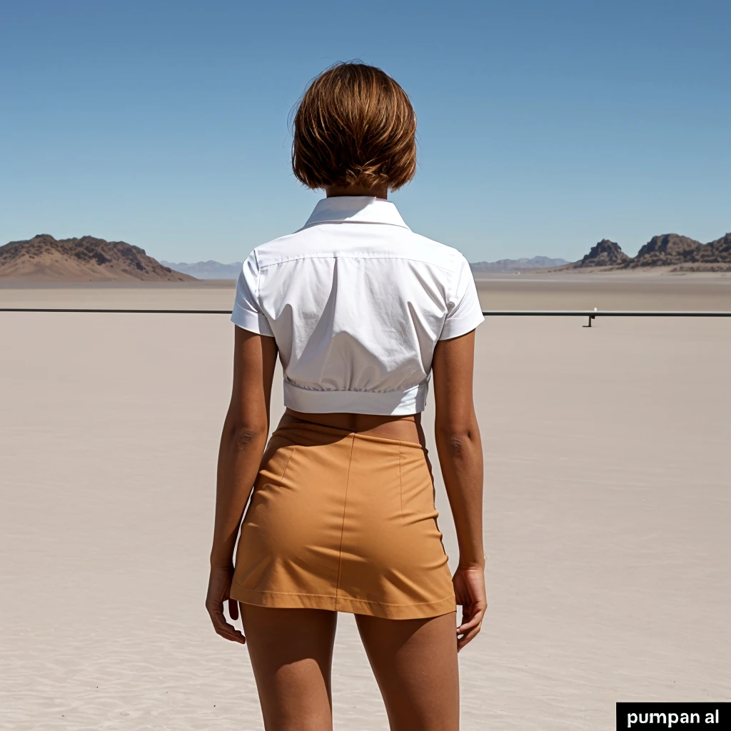 Tall and beautiful woman with short hair, Jenny Agutter, topless white panty only, hand in a gun, standing in front of los-angeles airport, full body angle, airplanes explodes into flames, National Geographic Photos, Dramatic Angle, Art inspired by Gregg Lutkowski, perfect female anatomy, Art Station HQ Art Germ with trendy sharp focus and smooth finish