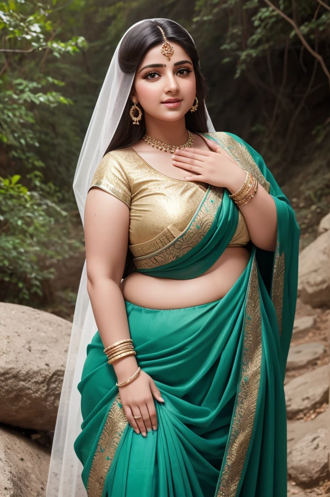 1 Heavenly beautiful and goddess beauty cute and sweet looking face Arabian woman in Avakas Gorge Nature Trail, Cyprus, Heavenly beautiful Overweight, Heavenly beautiful Extremely fat, Heavenly beautiful and attractive Chubby figure , Heavenly beautiful looking and eye catching luxury style traditional Indian saree , reaching out, Heavenly beautiful Arabian woman, 16k, High resolution, masterpiece, highest quality, fine skin, outside view, Realistic Photograph, close up figure view