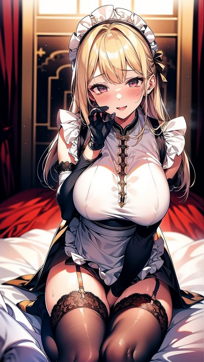 Camel Toe:1.4、(Sweat)、(vapor)、(((Long gloves:1.3)))、、Knee-high socks、Open your thighs wide to the left and right、crouch on the ground、Show the audience your crotch, (、, Spread your legs:1.3, ))、1、Absurd、、golden headband、Flat lighting、elevation、sexy pose、Highest quality、Complex、Surreal、perspective, Very detailed, Detailed Background, shape、1 Girl、alone、Big Breasts、A light smile, Embarrassing, blush, (()), Long gloves、- Elbow hand pockets、、sexy、Sensual, Huge breasts, White Chinese Dress, (Maid clothes:1.3),), Bridal Legwear, (Asymmetrical legwear:1.1), Lace trim, (Showgirl skirts, Cross lace skirt, Tight Skirt, See-through skirt:0.5), , Single Bridal Gauntlet, (Bridal Garter:1.1), A beautiful woman with supple curves, Bare shoulders, ,Knee-high socks、Long gloves,Knee-high socks、Long gloves、Fascinating、invite、sexy、dynamic、squat。Spread your legs。Sitting、