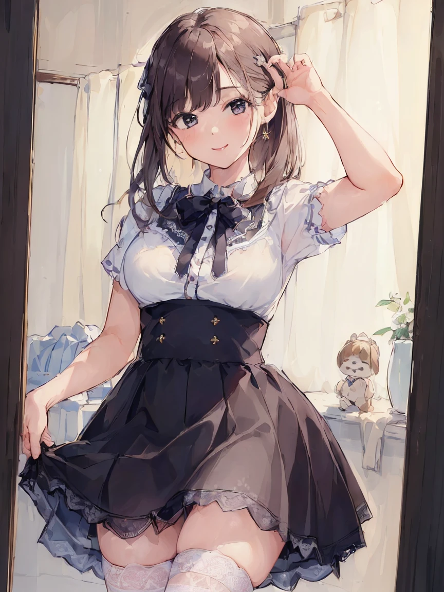 (8K, ultra-detailed, best quality, anatomically perfect body), (full body), (small breast:1.3), shiny skin, (Various girls), girls from 15 to 25 years old, bladder full tank, (have to pee:1.1), (urge to pee:1.4), (only one person peeing self:1.1), Pee flowing in the thighs, (very desperate to pee:1.2), (takes to the restroom entrance), (waiting for restroom with line of girls in queue), standing, (Each one has a different maxi Gothic and Lolita dress:1.4), (Each one has a different footwear:1.1), (Each one has a different hair), (knees together and feet apart:1.3), (Rub each other's thighs:1.3), (leaning forward:1.1), one hand between legs, (skirt lift:1.2), (holding the crotch:1.3), (stroking own abdomen:0.9), (stroking one's own thighs:1.1), (blush:1.3), (embarrassment1.5), (impatience:1.3), (flustered:1.3), (fidgeting around), (flowing sweat), (erotic body twist:1.5), (panting:1.4), (breathless:1.3), closed eye, (parted lips:0.8), (orgasm:1.3), (refreshing:1.3), Weakness, looking away, (crisis:1.3), (from side:0.8), (from below),