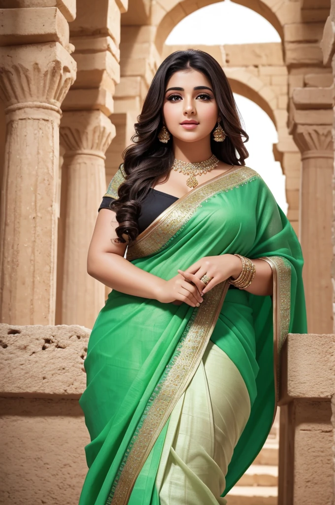 1 Heavenly beautiful and goddess beauty cute and sweet looking face Arabian woman in Hagar Qim Temple, Malta, Heavenly beautiful Overweight, Heavenly beautiful Extremely fat, Heavenly beautiful and attractive Chubby figure , Heavenly beautiful looking and eye catching luxury style traditional Indian saree , reaching out, Heavenly beautiful Arabian woman, 16k, High resolution, masterpiece, highest quality, fine skin, outside view, Realistic Photograph, close up figure view