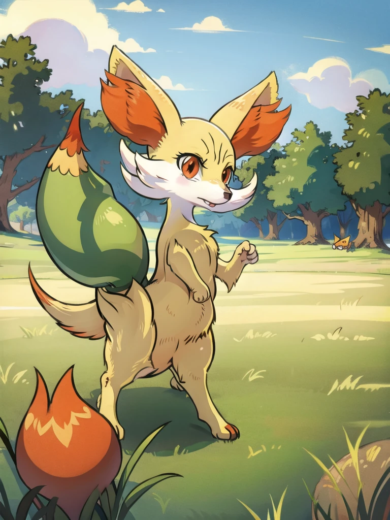 fennekin,grass