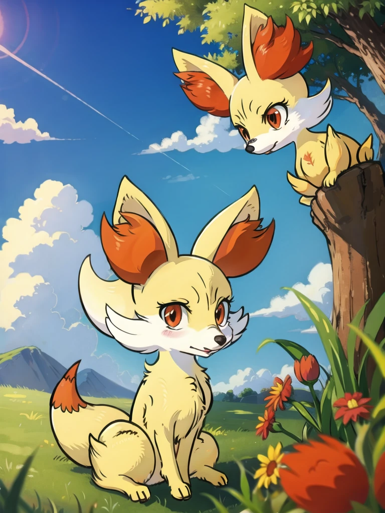 fennekin,grass