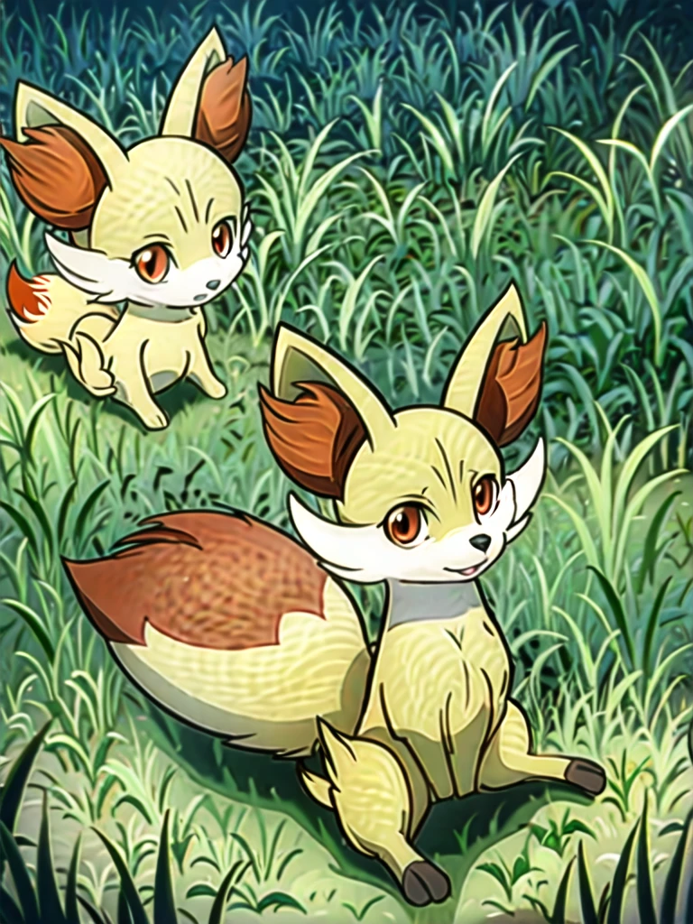 fennekin,grass
