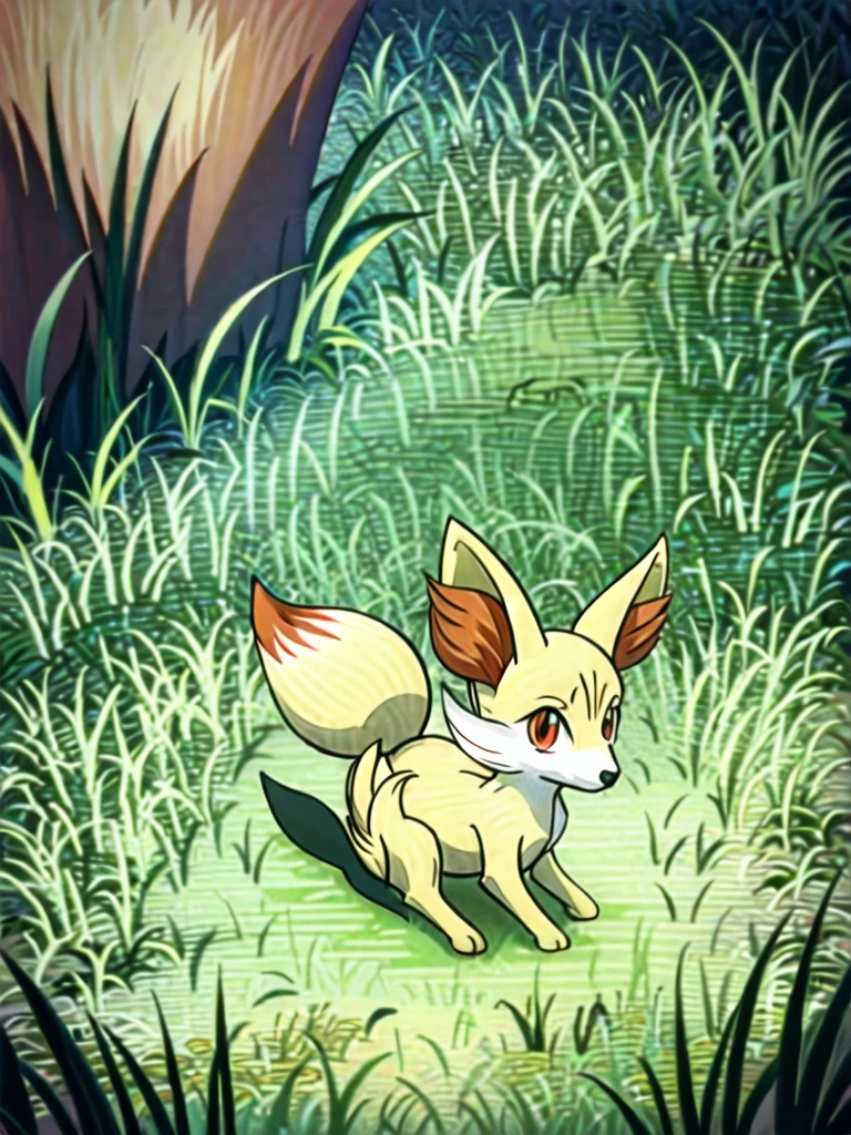 fennekin,grass