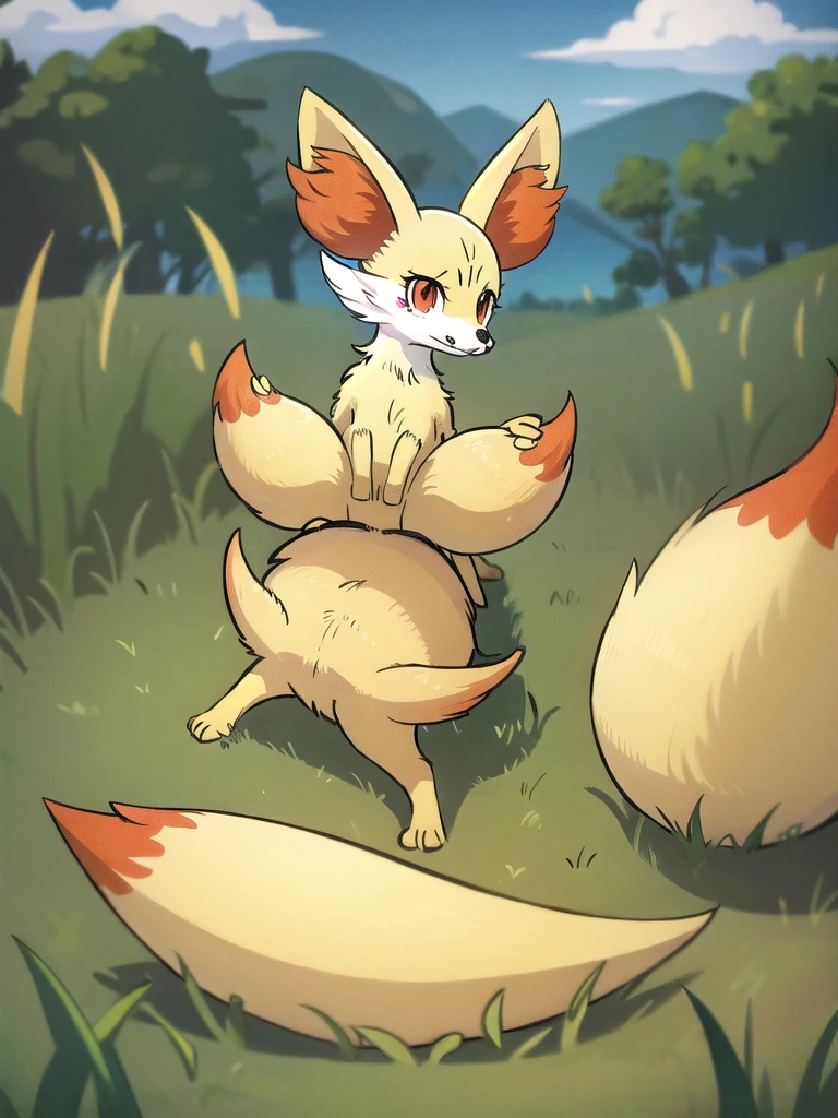 fennekin,grass