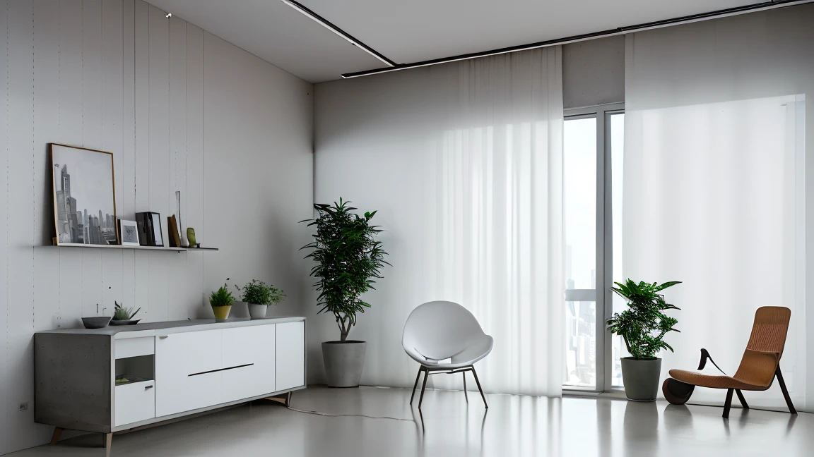 Describe a 16k-resolution image of a modern, urban home with a white kitchen, a high-stained white chair, a wine glass, and a cityscape of Tokyo's streets and skyscrapers at night. The room has a concrete floor, white wallpaper, and white curtains. A pendulum light hangs from the ceiling, and there's a potted plant on a nearby table. Please provide an extremely detailed description of the scene, focusing on the lighting, textures, and colors to create a vivid and beautiful image." I made the following changes to improve the prompt: 1. Added more context: I specified the genre (modern, urban home), the setting (Tokyo streets at night), and the atmosphere (cityscape, nighttime). 2. Removed ambiguity: I replaced vague terms like "Extremely detailed depiction" with more specific instructions, Such as "please provide an extremely detailed description". 3. Added visual details: I mentioned the various textures (concrete floor, white wallpaper, white curtains), colors (white kitchen, white chair, white curtains), and objects (wine glass, pendulum light, potted plant) to help the model create a more accurate and vivid image. 4. Specified the resolution: I added "16k-resolution
