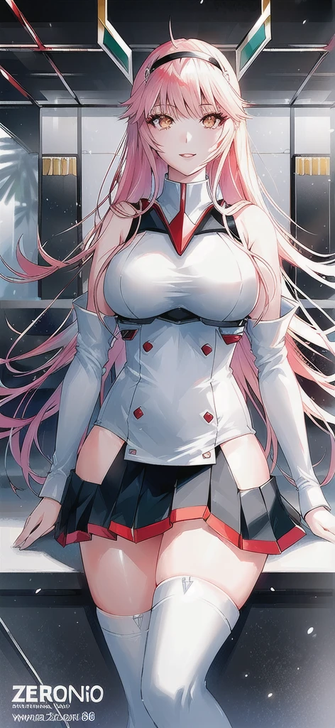 (zero_two_001:1.4), thicc school 1girl wearing thighhighs pleated skirt, skirt pull, skirt lift, revealing panties, short skirt, gorgeous features, clear face, symmetrical face, beautiful face, rendered eyes, detailed eyes, beautiful hair, smile, long legs, [thick|slender] bare thighs, thigh gap, natural breasts, symmetrical breasts, perfect breasts, anatomy, athletic, fit, in shape, exotic, alluring, mature, masterpiece portrait, extreme detail, (character focus:1.4), highly detailed, 8k octane, HDR, ultra detailed, best quality, highest quality, realistic lighting, hyperdetailed