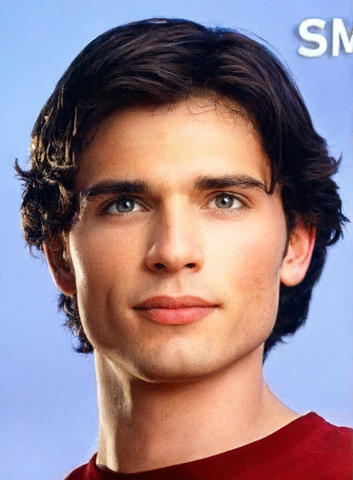 arafed image of a man with a red shirt and a smile, beautiful male face, perfect handsome face, greg rutowski, head and shoulders shot, beautiful young man, handsome face, handsome attractive face, handsome stunning realistic, beautiful young prince, handsome face and beautiful face, handsome male, handsome detailed face, with high cheekbones